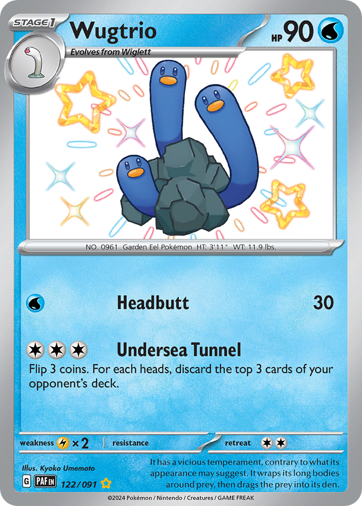 Wugtrio — Paldean Fates #122 / 91