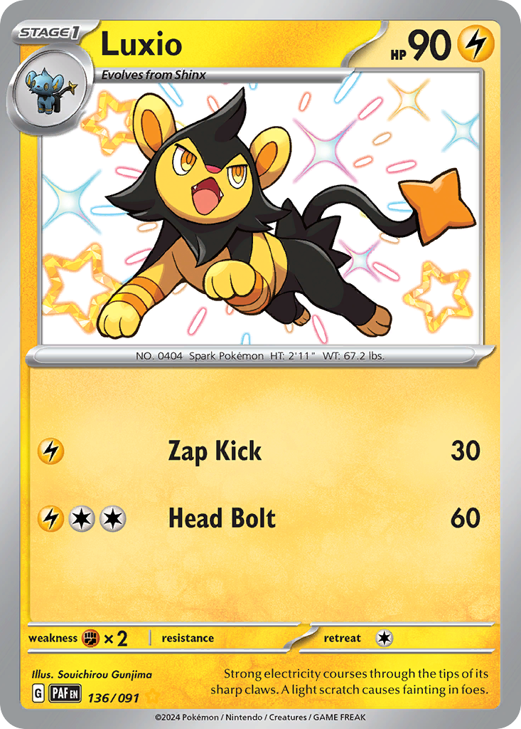 Luxio — Paldean Fates #136 / 91