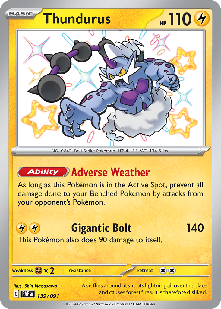 Thundurus — Paldean Fates #139 / 91