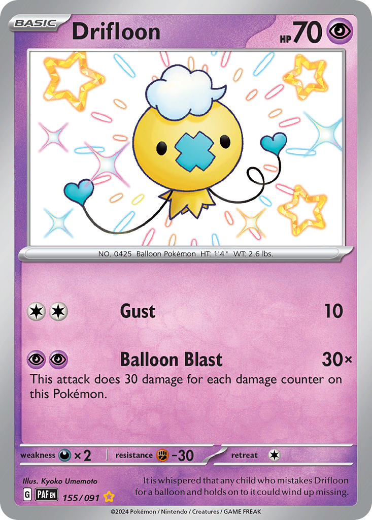 Drifloon — Paldean Fates #155 / 91