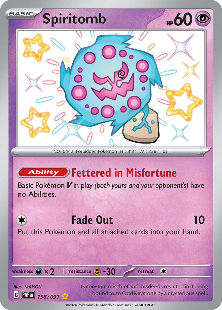 Spiritomb — Paldean Fates #158 / 91