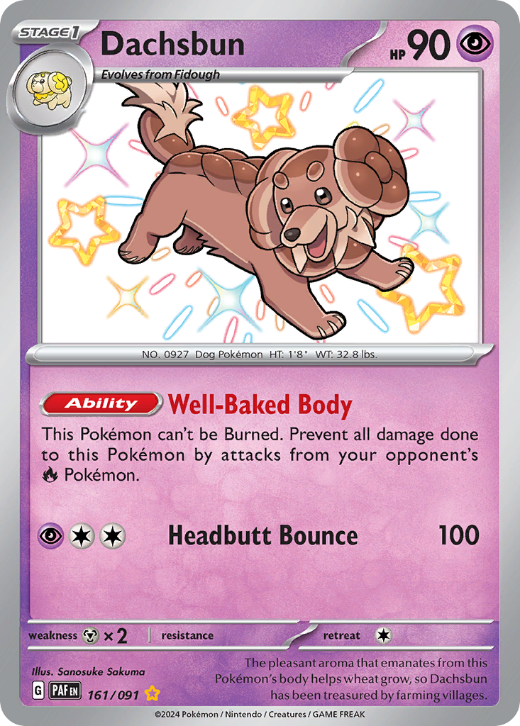 Dachsbun — Paldean Fates #161 / 91