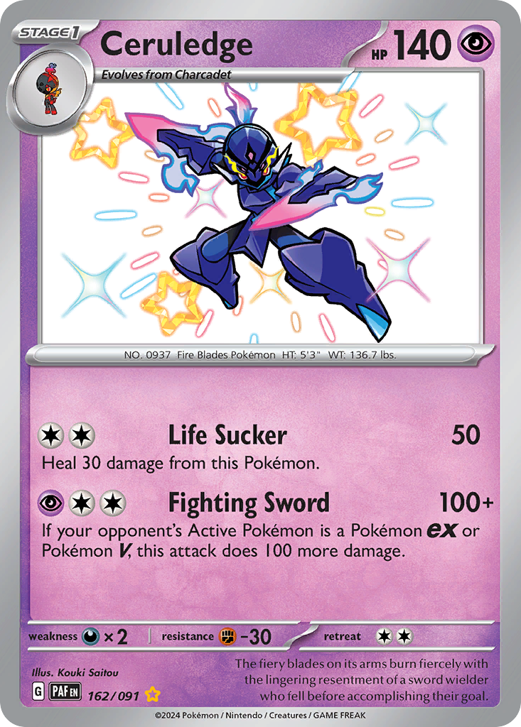 Ceruledge — Paldean Fates #162 / 91