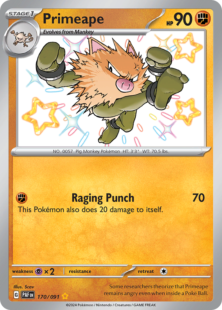 Primeape — Paldean Fates #170 / 91