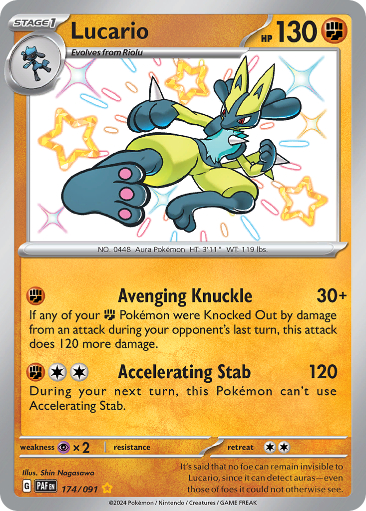 Lucario — Paldean Fates #174 / 91