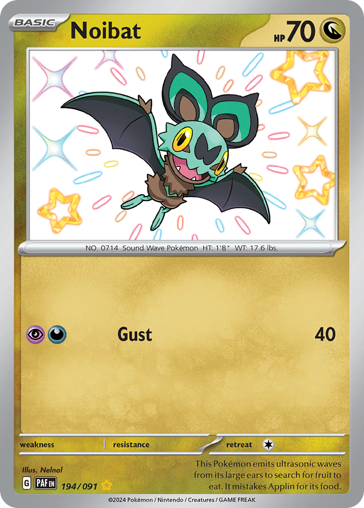 Noibat — Paldean Fates #194 / 91