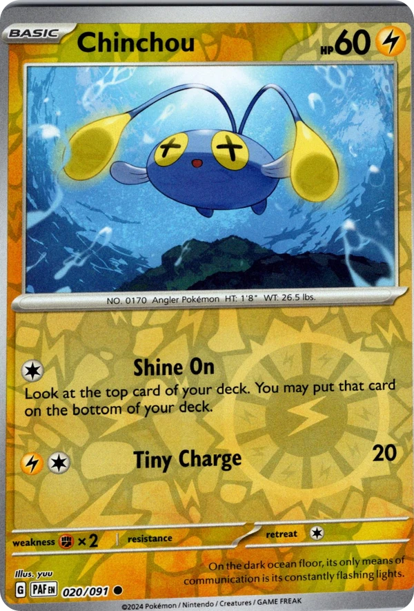 Chinchou — Paldean Fates #020 / 91