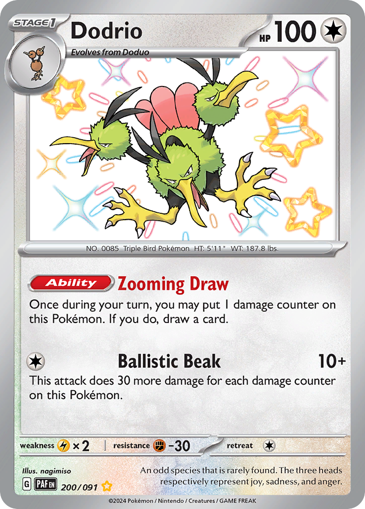 Dodrio — Paldean Fates #200 / 91