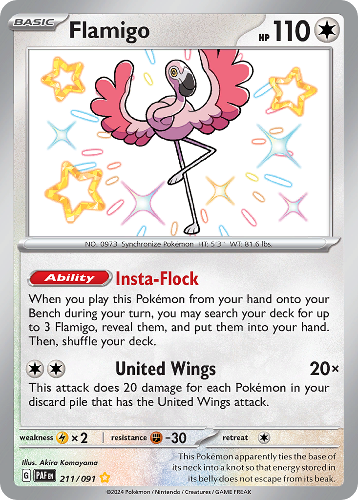 Flamigo — Paldean Fates #211 / 91
