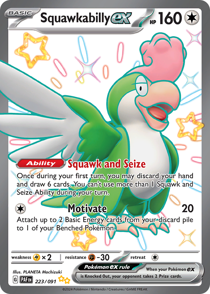 Squawkabilly ex — Paldean Fates #223 / 91