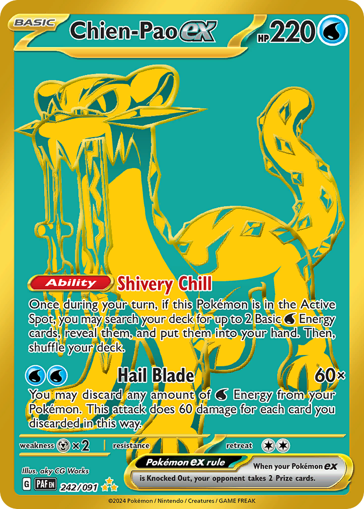 Chien-Pao ex — Paldean Fates #242 / 91