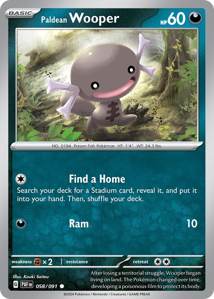 Paldean Wooper — Paldean Fates #058 / 91