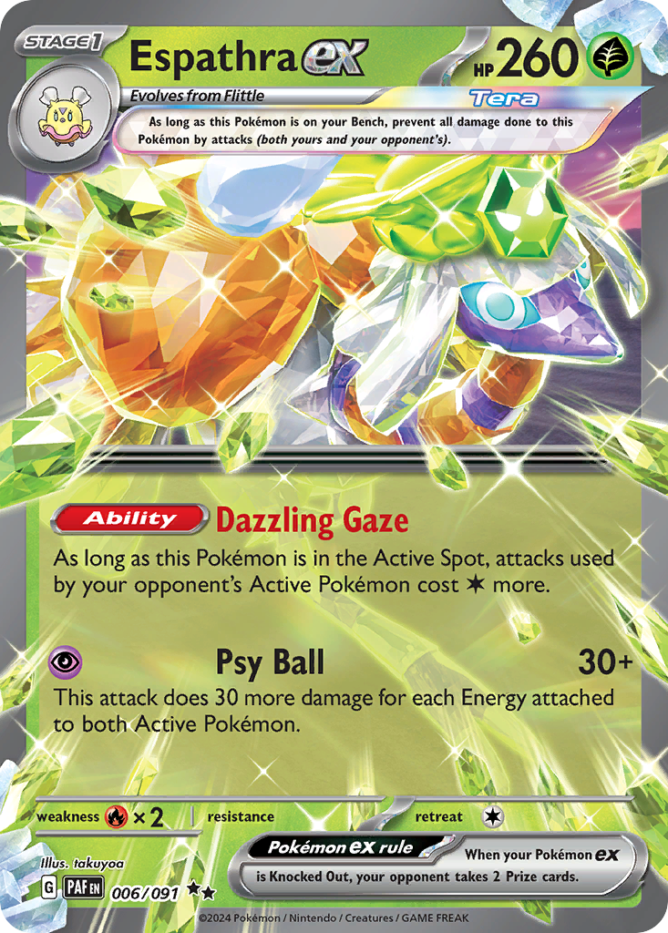 Espathra ex — Paldean Fates #006 / 91