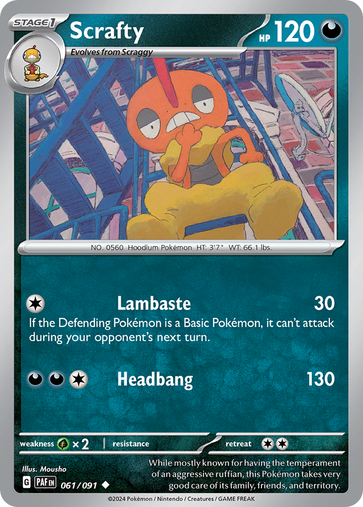 Scrafty — Paldean Fates #061 / 91