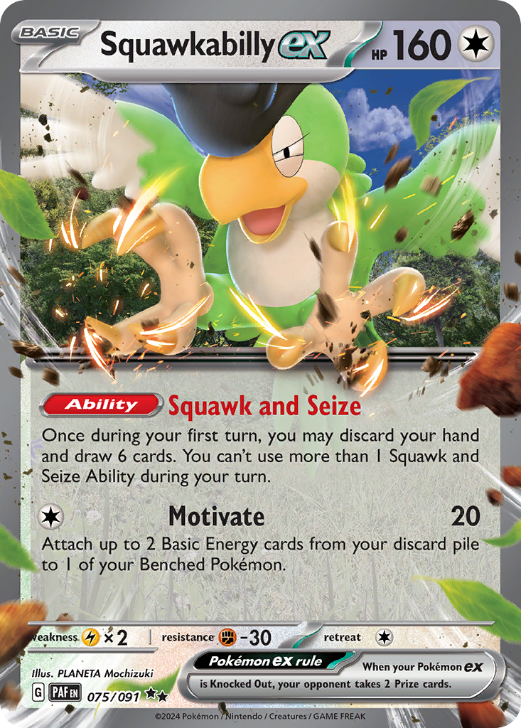 Squawkabilly ex — Paldean Fates #075 / 91