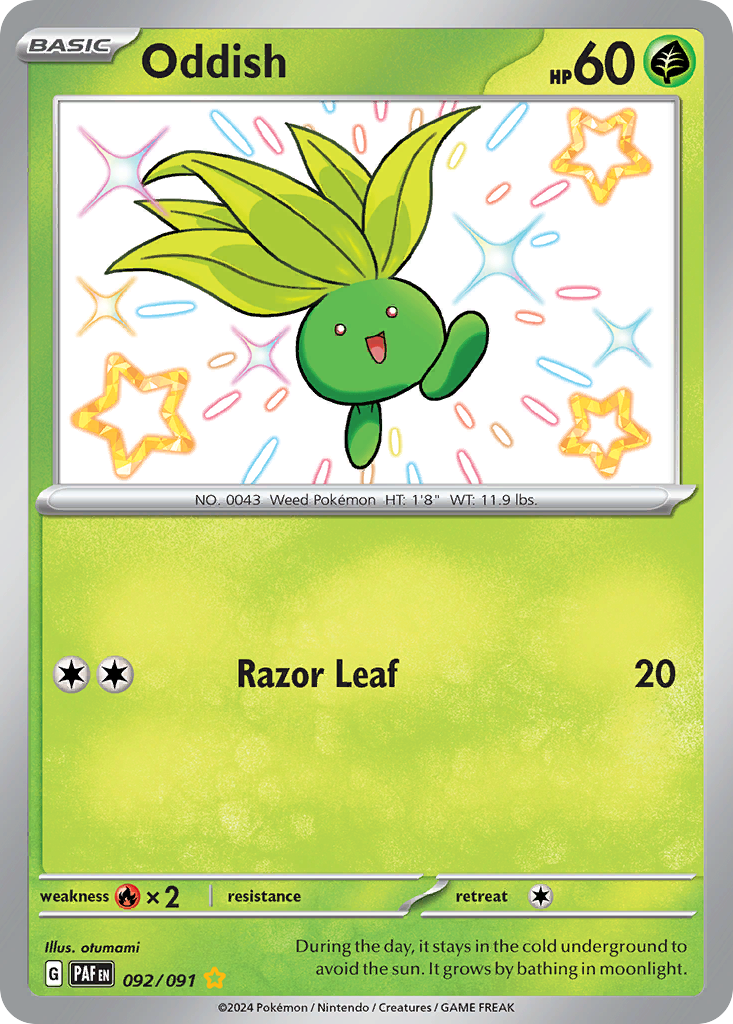 Oddish — Paldean Fates #092 / 91