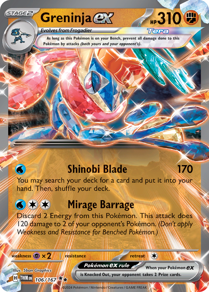 Greninja ex — Twilight Masquerade #106 / 167