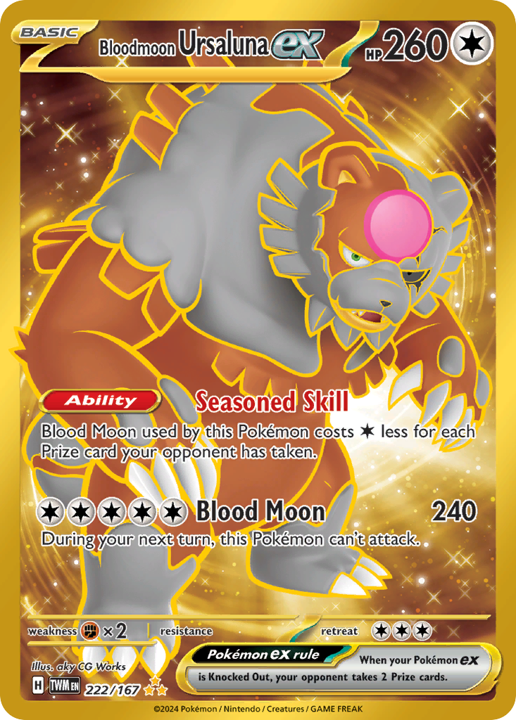 Bloodmoon Ursaluna ex — Twilight Masquerade #222 / 167