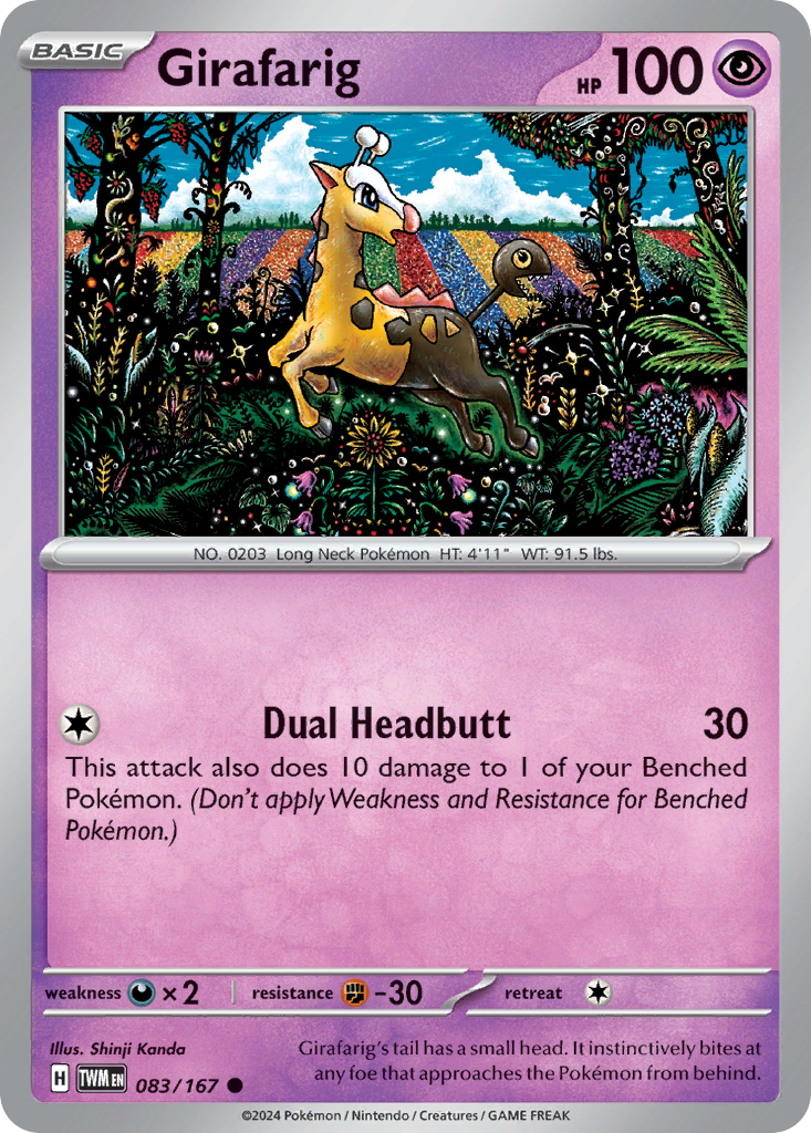 Girafarig — Twilight Masquerade #083 / 167