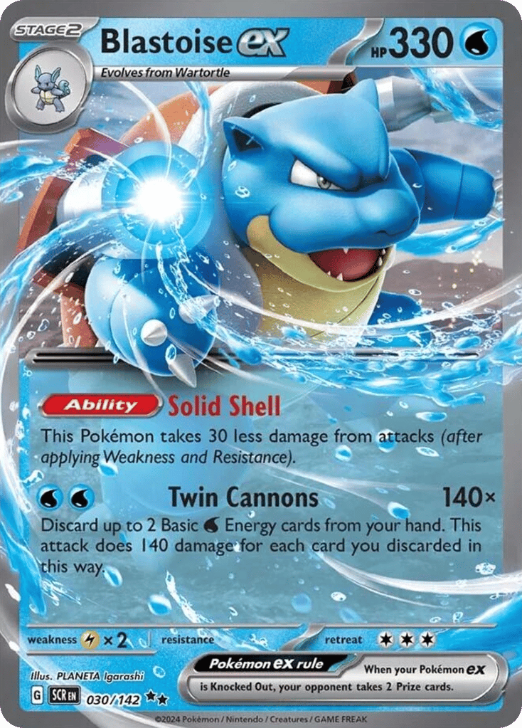Blastoise ex — Stellar Crown #030 / 142