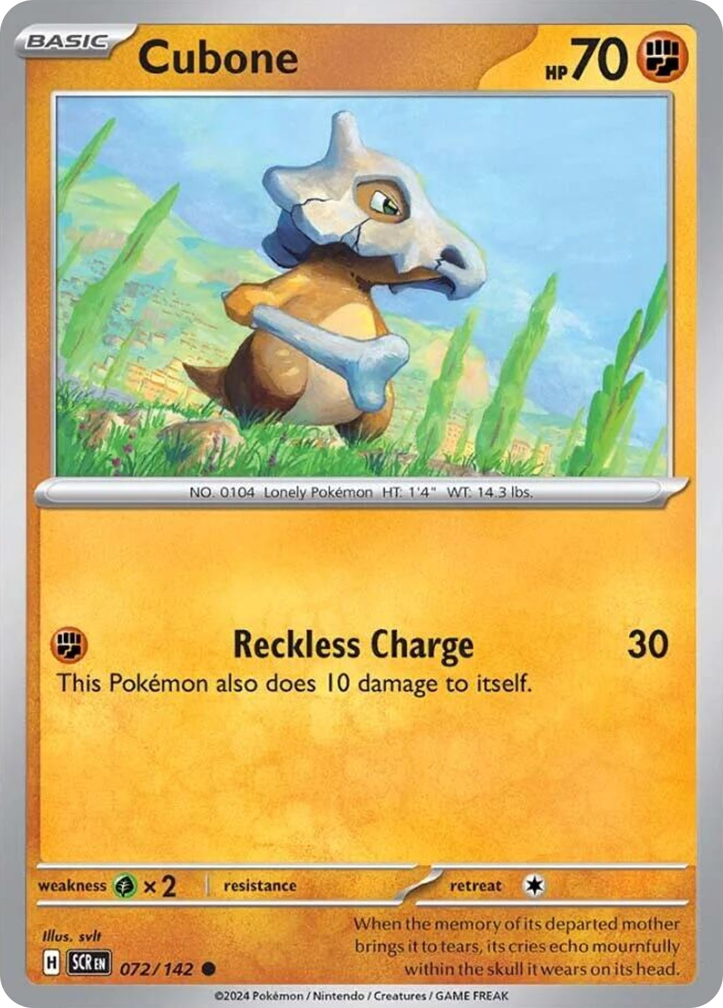 Cubone — Stellar Crown #072 / 142