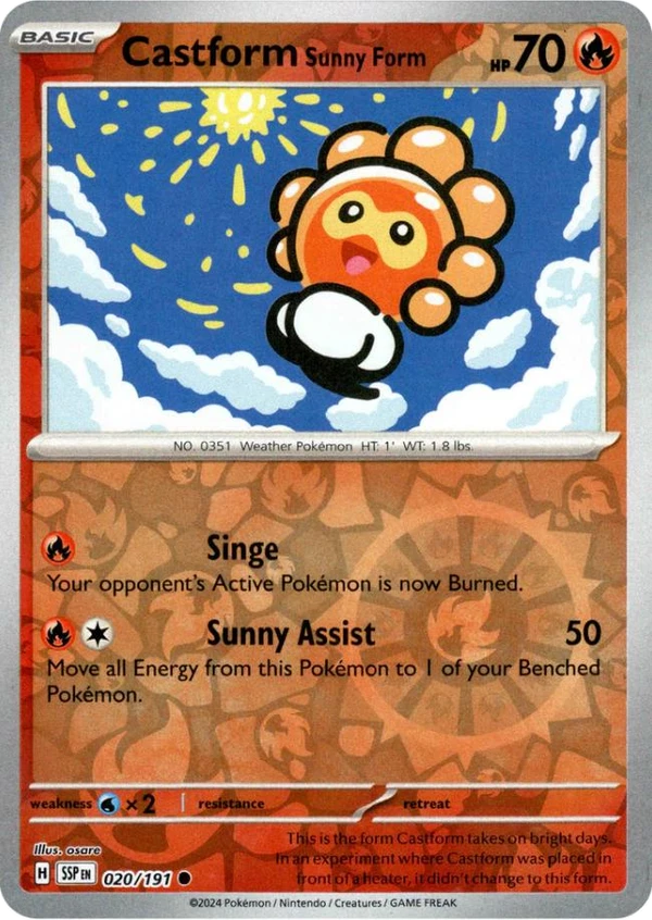 Castform Sunny Form — Surging Sparks #020 / 191