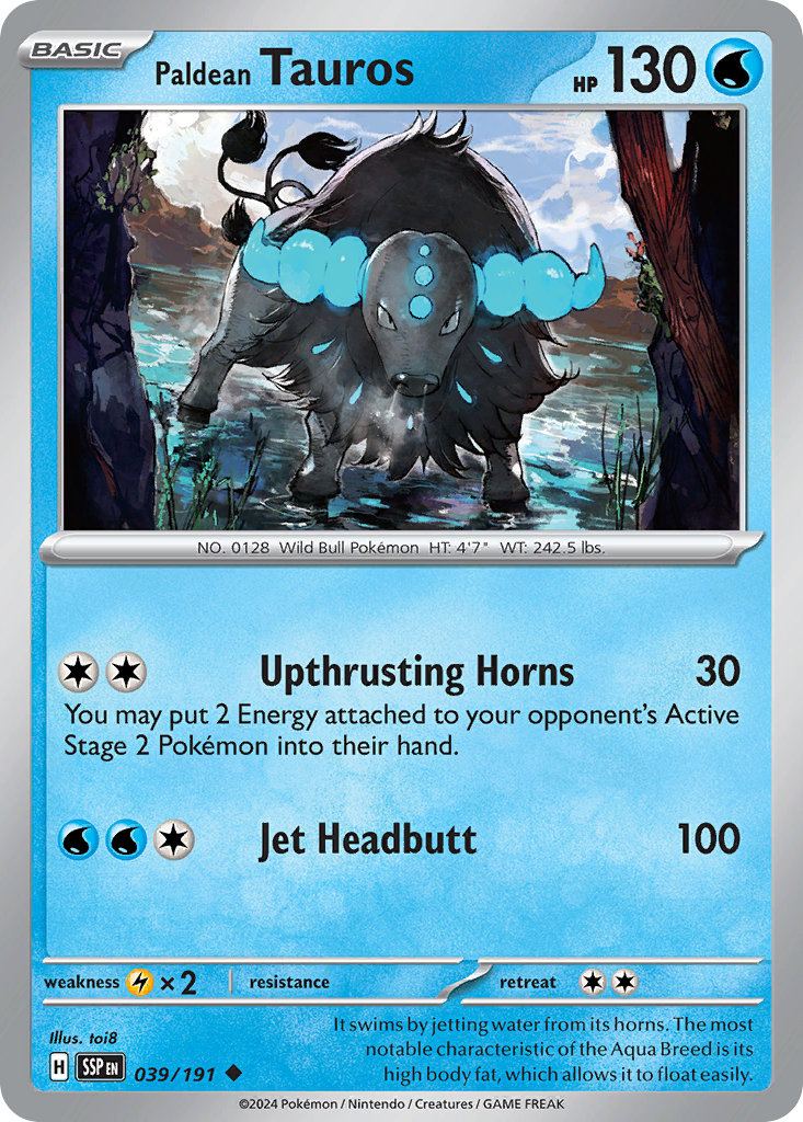 Paldean Tauros — Surging Sparks #039 / 191