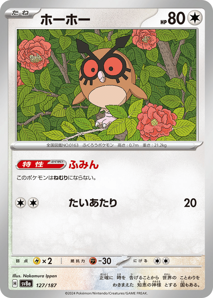 Hoothoot (Mirror Foil) — Terastal Fest ex #127 / 187