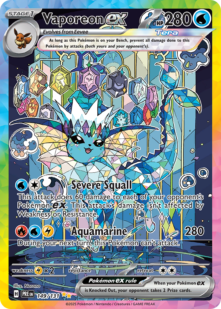Vaporeon ex — Prismatic Evolutions #149 / 131