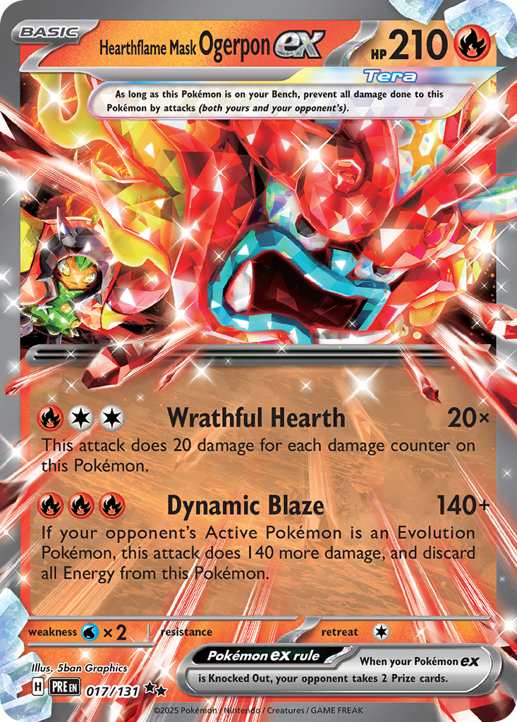 Hearthflame Mask Ogerpon ex — Prismatic Evolutions #017 / 131