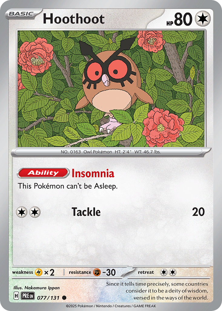 Hoothoot — Prismatic Evolutions #077 / 131