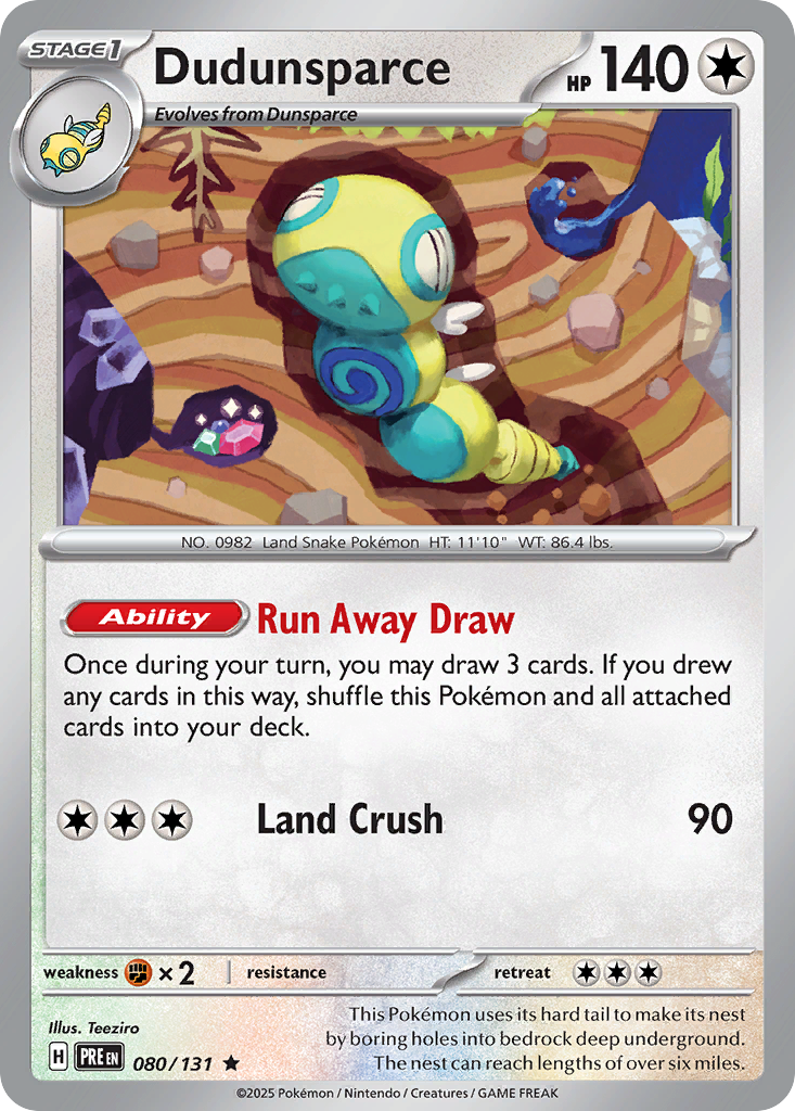 Dudunsparce — Prismatic Evolutions #080 / 131