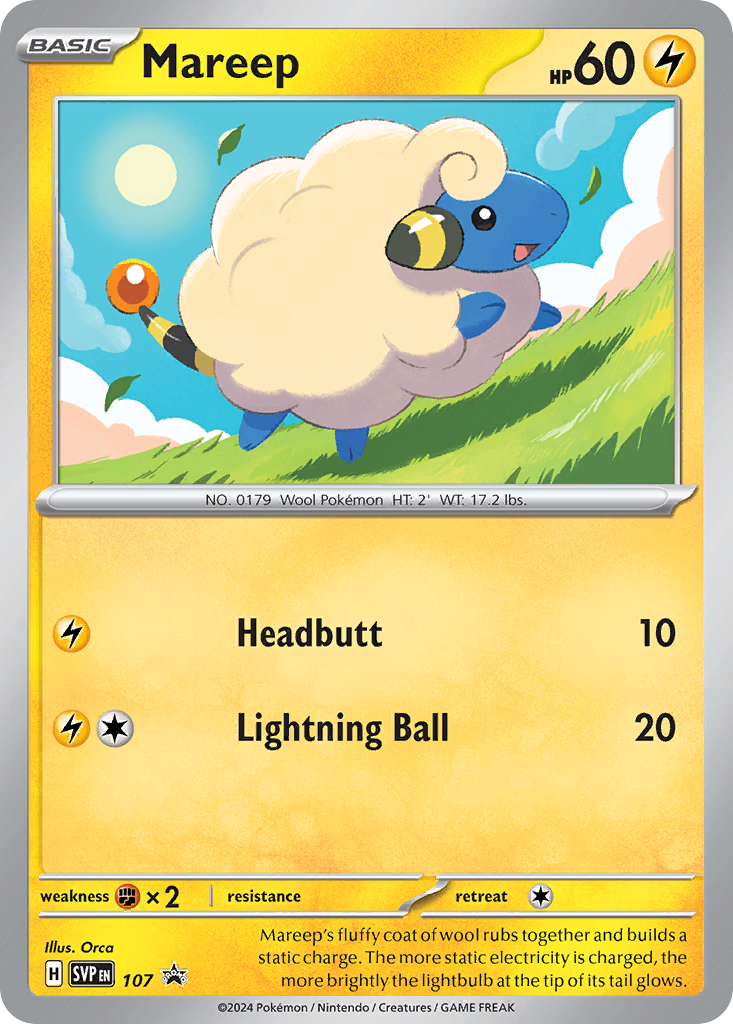 Mareep — Scarlet & Violet Black Star Promos #107 / 224