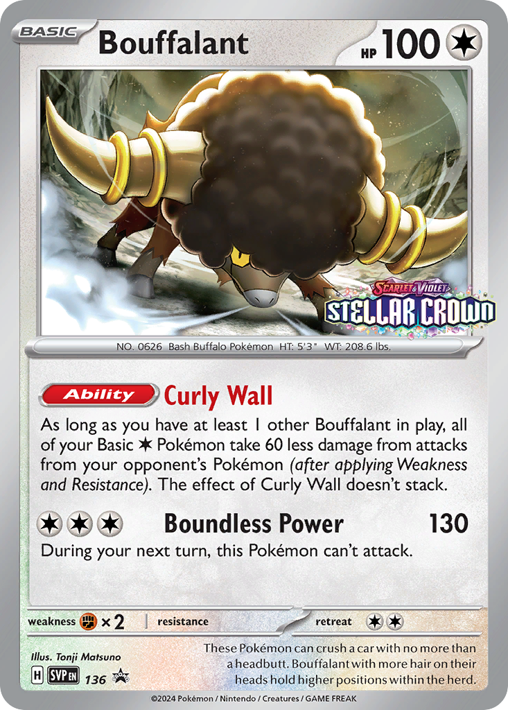 Bouffalant — Scarlet & Violet Black Star Promos #136 / 224