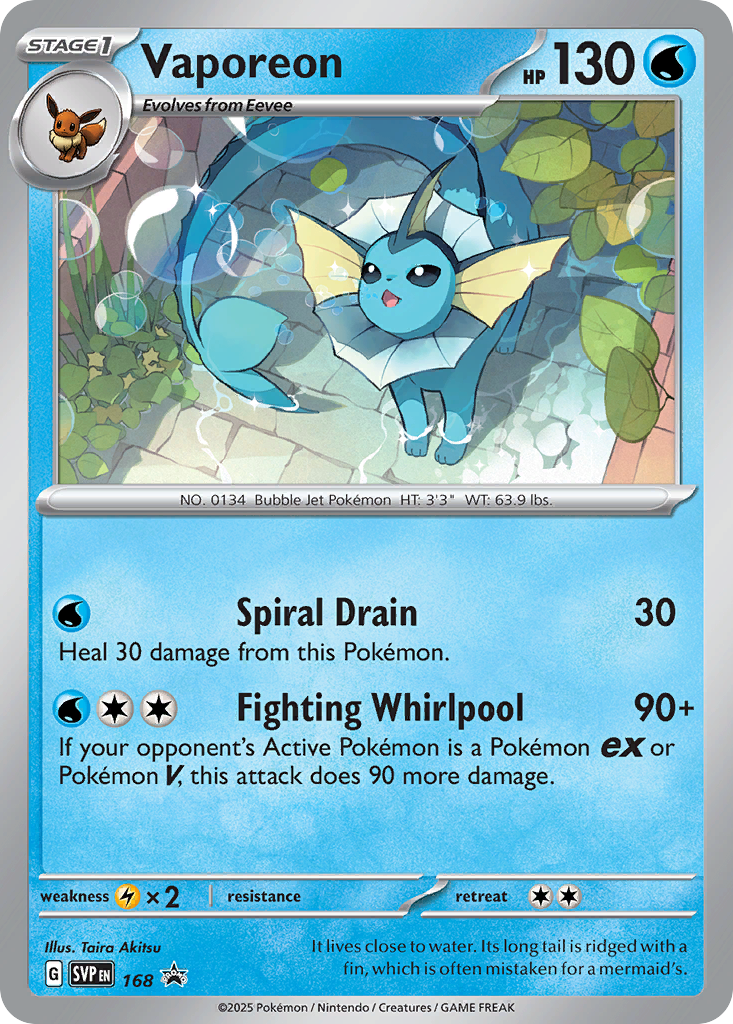Vaporeon — Scarlet & Violet Black Star Promos #168 / 224