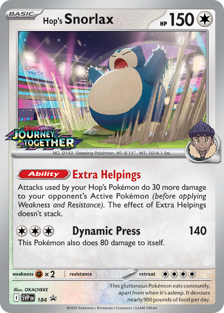 Hop's Snorlax — Scarlet & Violet Black Star Promos #184 / 224