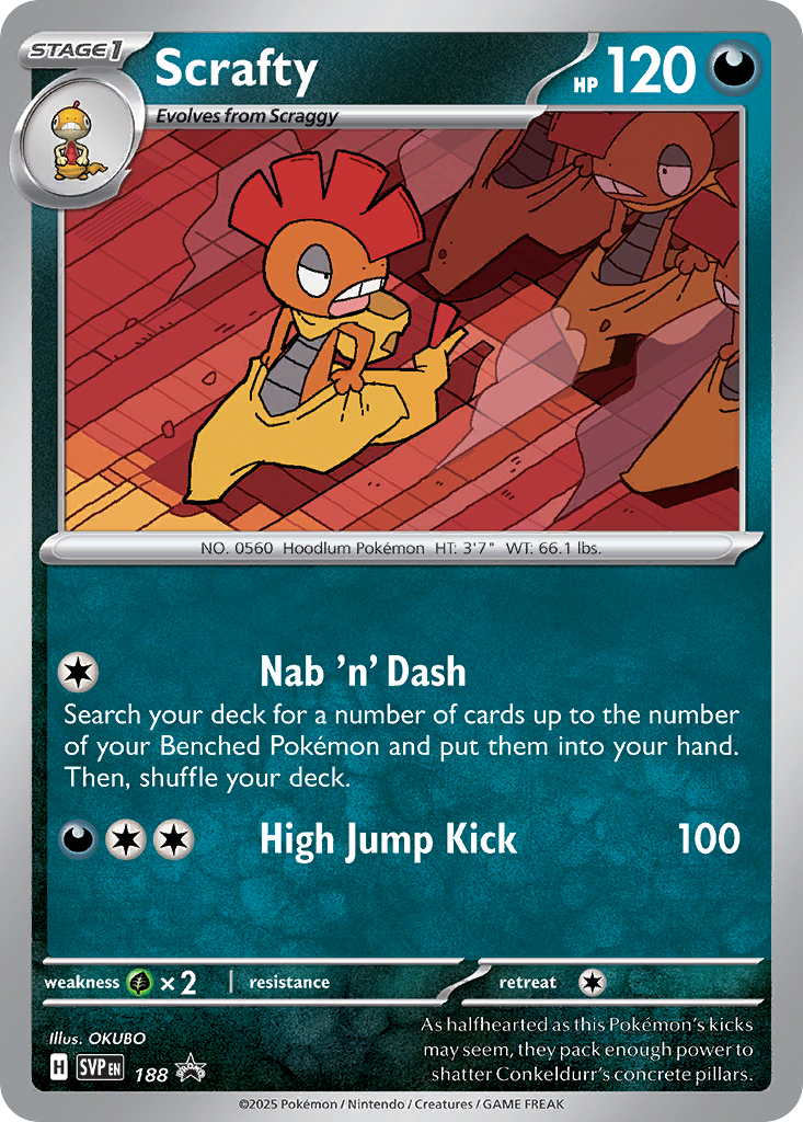 Scrafty — Scarlet & Violet Black Star Promos #188 / 224