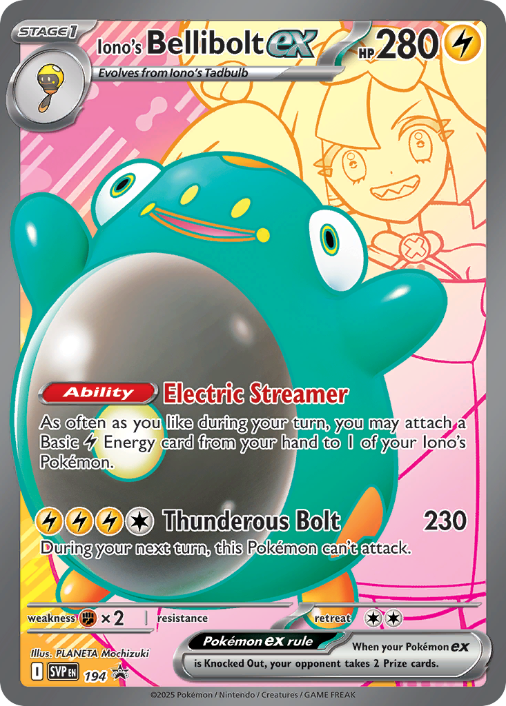 Iono's Bellibolt ex — Scarlet & Violet Black Star Promos #194 / 224