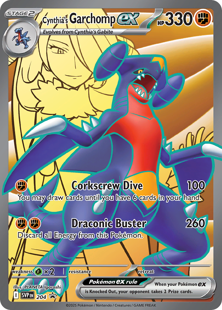 Cynthia’s Garchomp ex — Scarlet & Violet Black Star Promos #204 / 224