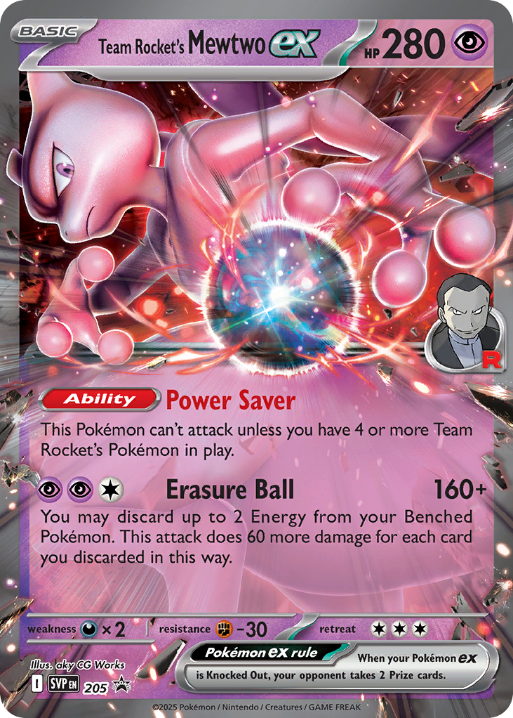 Team Rocket’s Mewtwo ex — Scarlet & Violet Black Star Promos #205 / 224