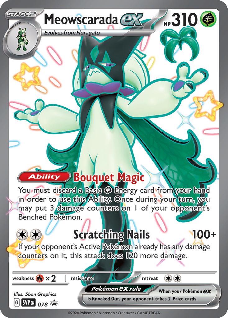 Meowscarada ex — Scarlet & Violet Black Star Promos #078 / 224