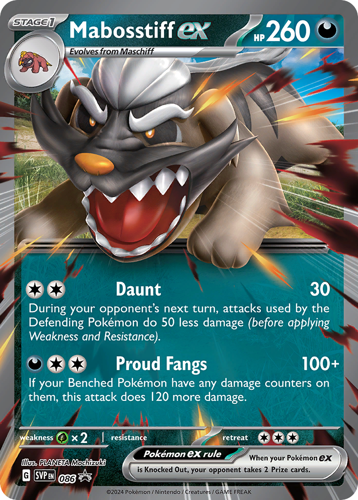 Mabosstiff ex — Scarlet & Violet Black Star Promos #086 / 224