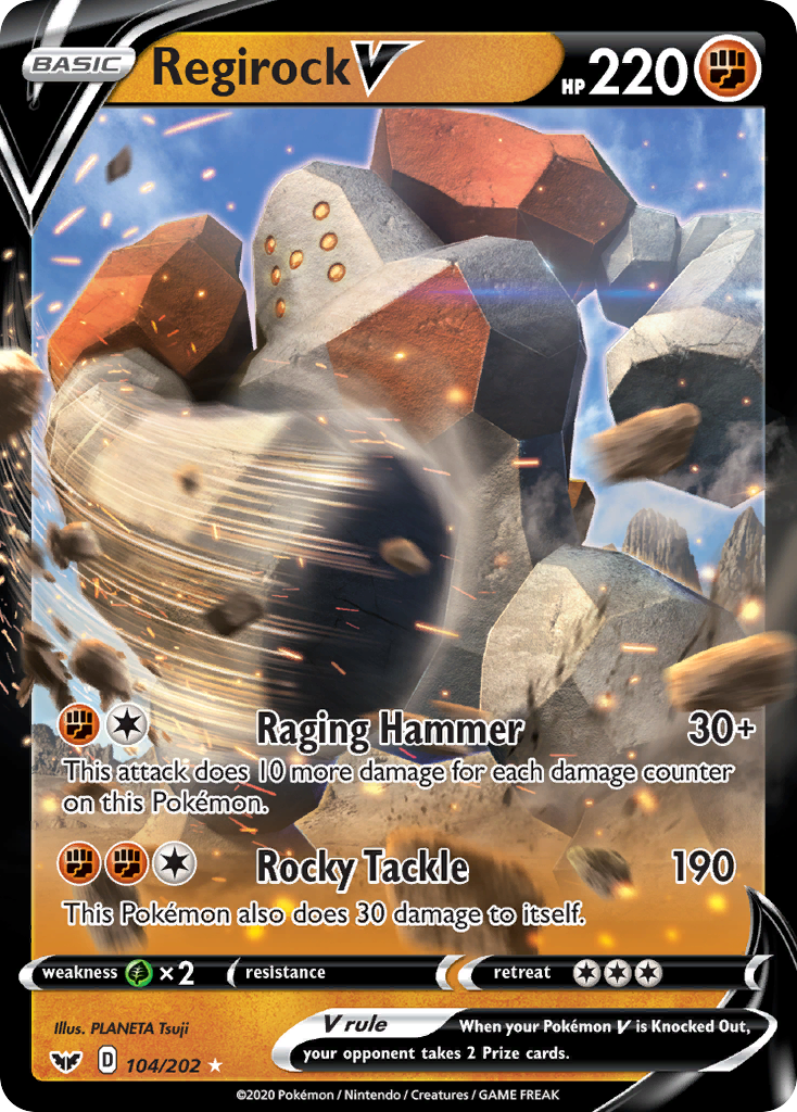 Regirock V — Sword & Shield #104 / 202