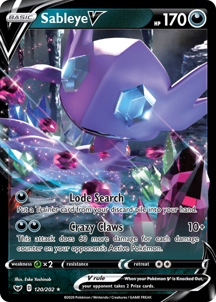 Sableye V — Sword & Shield #120 / 202