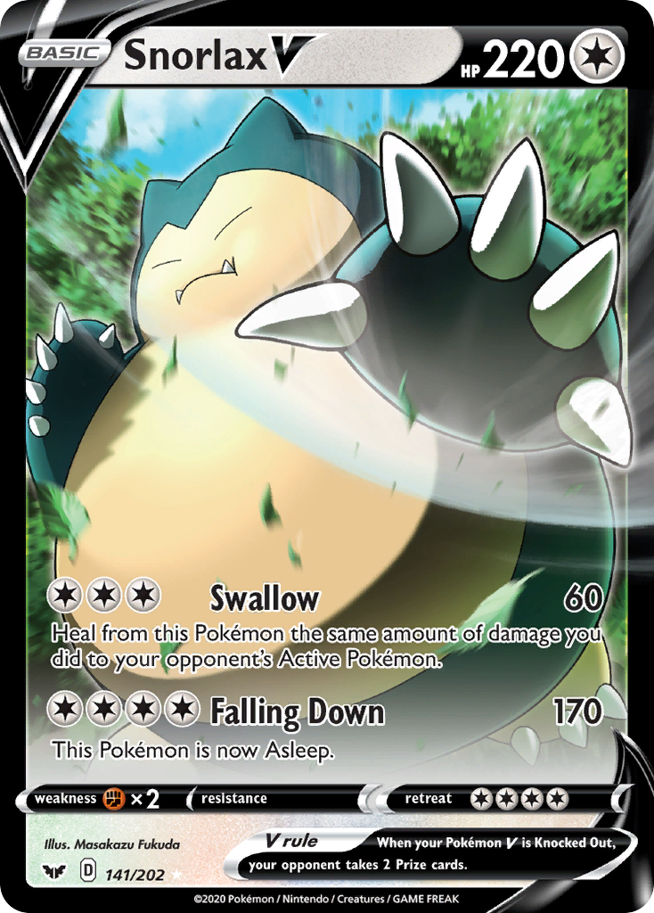 Snorlax V — Sword & Shield #141 / 202