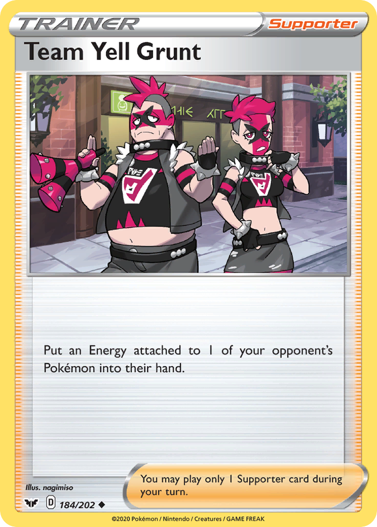 Team Yell Grunt — Sword & Shield #184 / 202