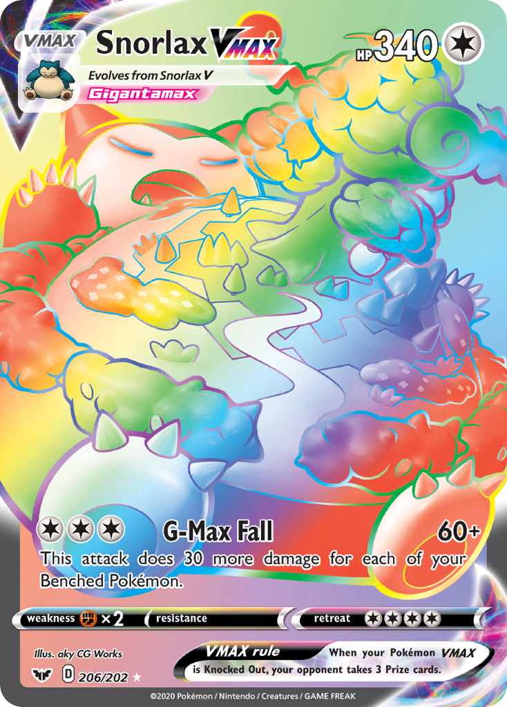 Snorlax VMAX — Sword & Shield #206 / 202