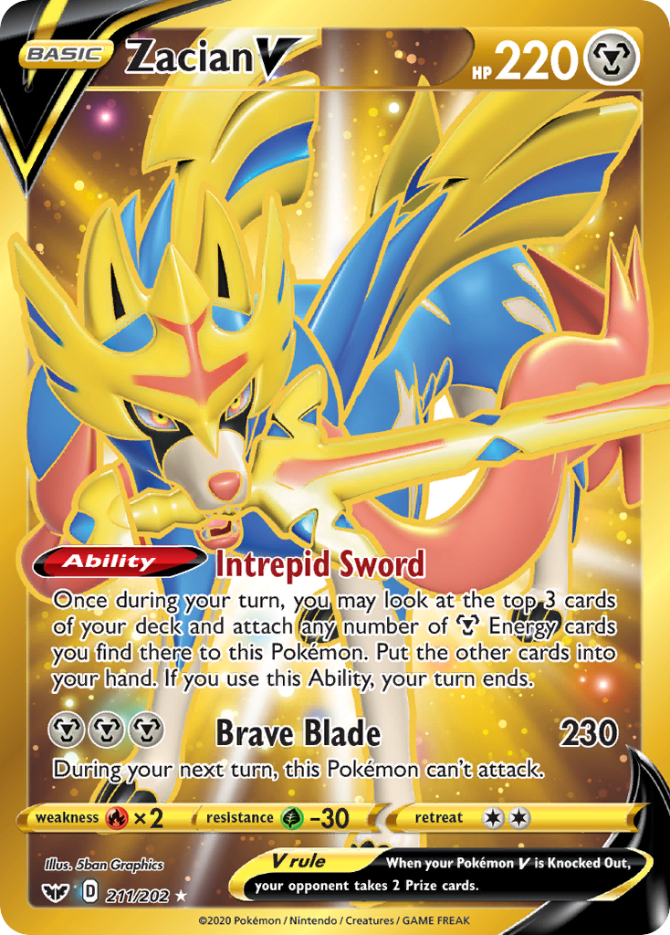 Zacian V — Sword & Shield #211 / 202