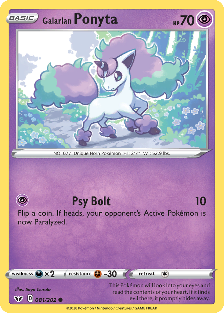 Galarian Ponyta — Sword & Shield #081 / 202