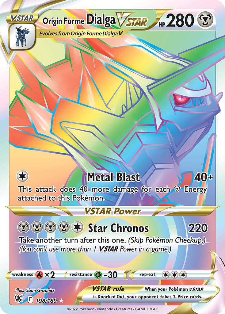 Origin Forme Dialga VSTAR — Astral Radiance #198 / 189